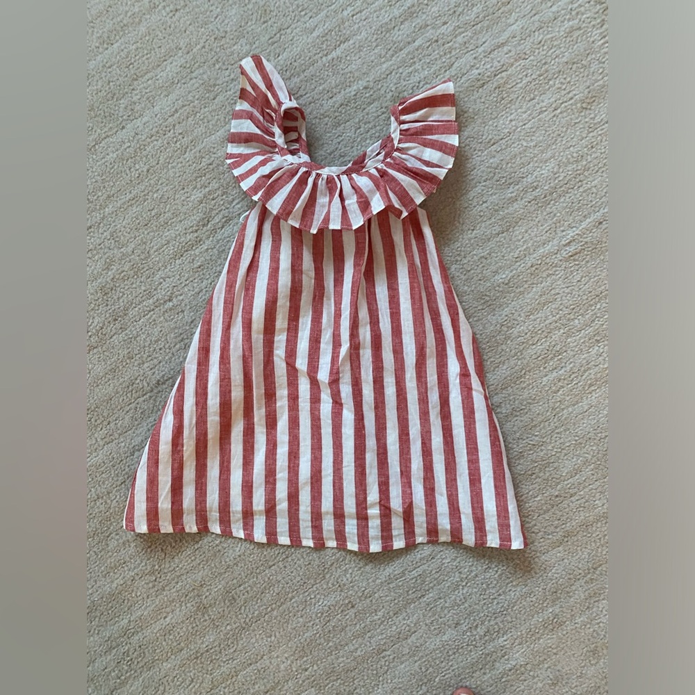 Pippa & Julie Red Striped Toddler Dress